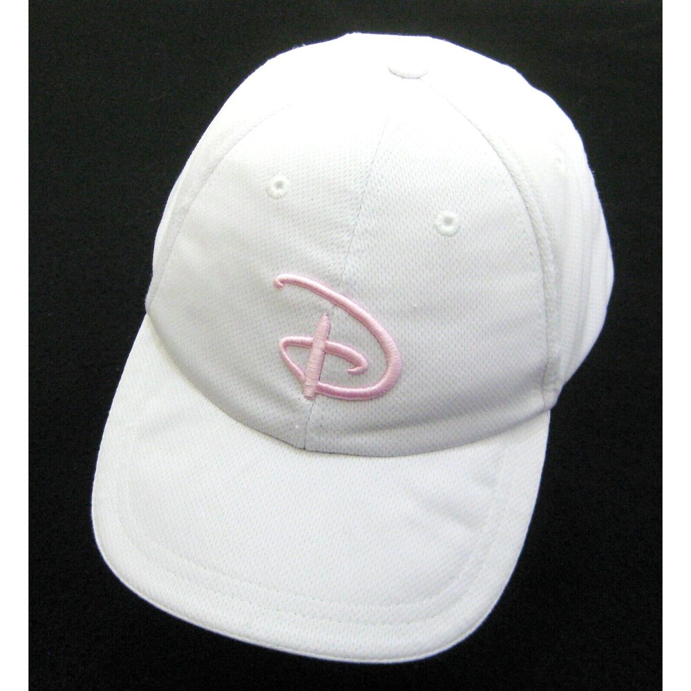 DISNEY Women's White Baseball Cap Logo Hat (Adult Adjustable) Resort Parks